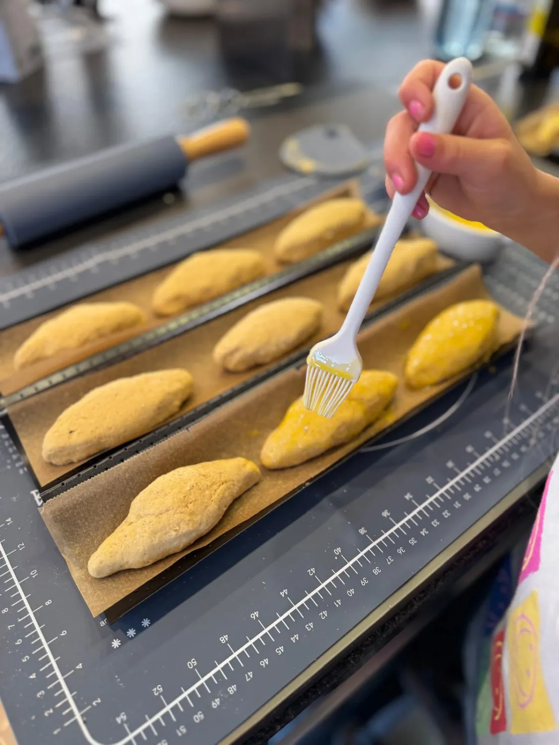 glutenfrei backen, lecker, emmert, Backkurs, Pizzen, Sauerteig, Baguettebötchen, Lernküche
