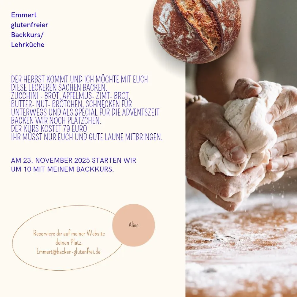 glutenfrei backen, lecker, emmert, Backkurs, Pizzen, Sauerteig, Baguettebötchen, Lernküche